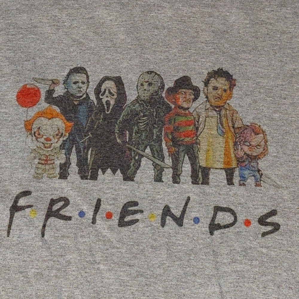 Halloween Friends Shirt Gray Medium